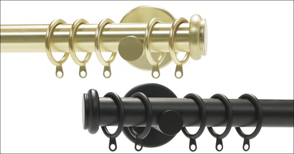 black curtain rod